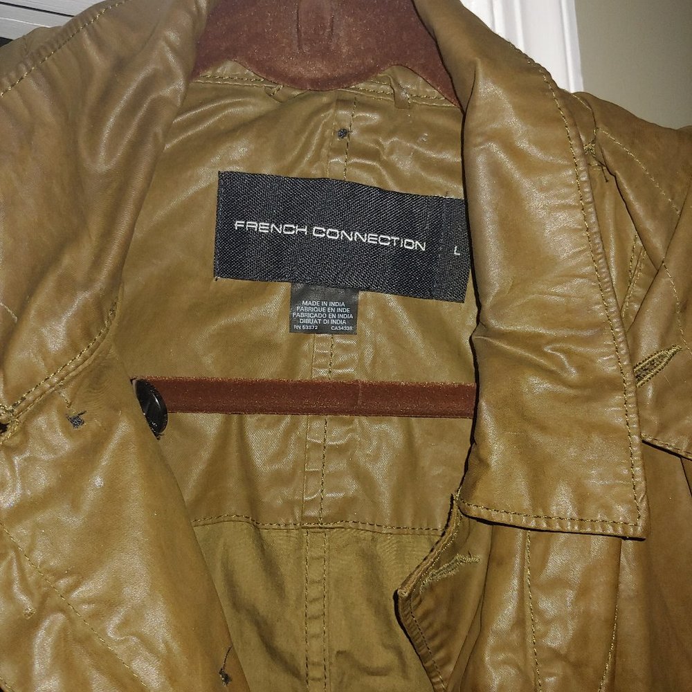 French Connection Men's Waxed cotton rain jacket - Size L